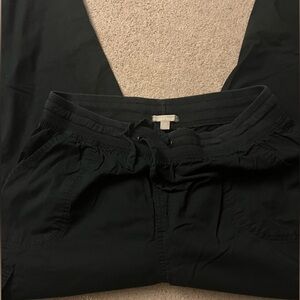 Woman Within Convertible Black Drawstring Pants